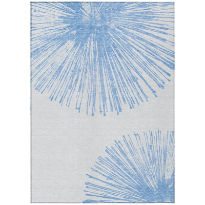 Tapis intérieur lavable abstrait ivoire 5 pi x 8 pi