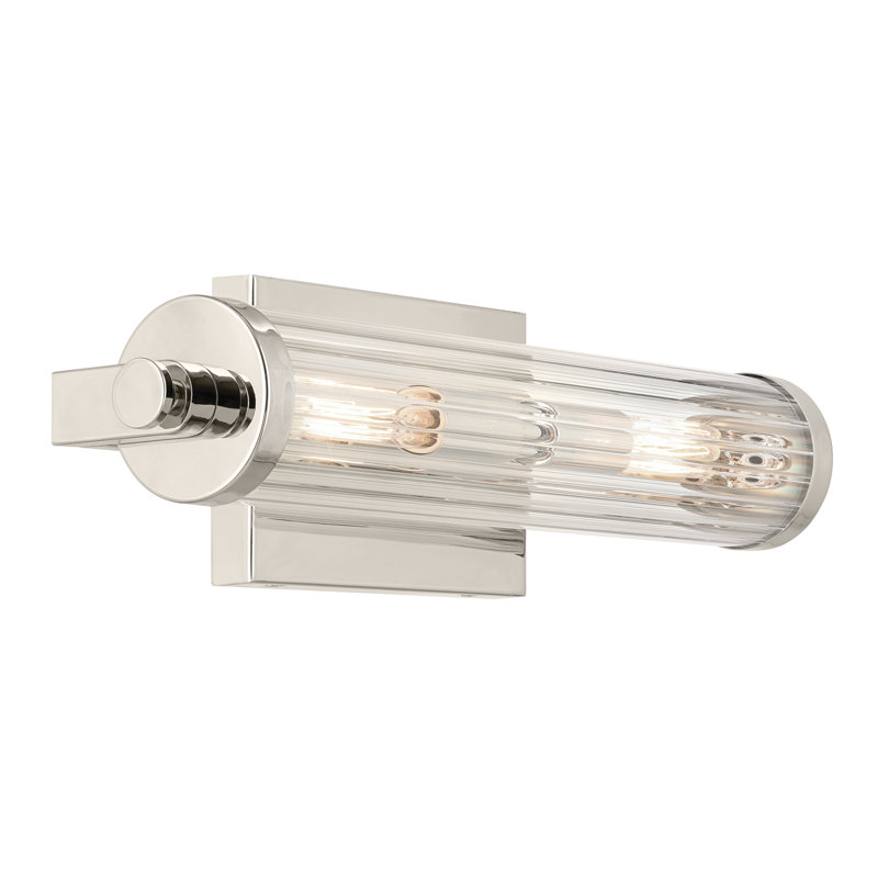 Tarves Steel Armed Sconce, Polished Nickel