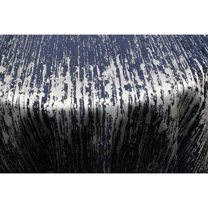 Tissu Lenora, Argent / bleu marine