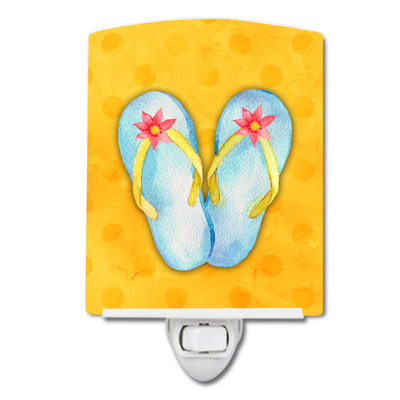 Flip Flops Polkadot Ceramic Night Light