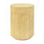 Table d'appoint cylindrique, texture semblable au bois, couleur brun antique