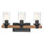 Berumen 3-Light Dimmable Matte Black Vanity Light