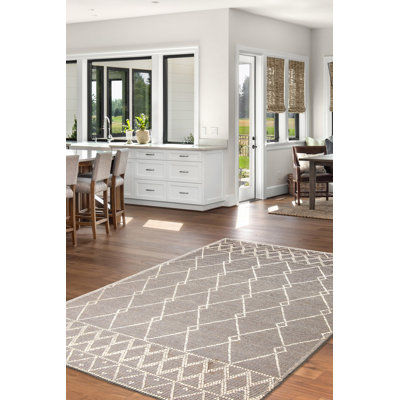 Tapis rectangulaire en laine nouvel âge de conception unique 6 pi x 9 pi Iagulli