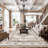 Washable Vintage Area Rug: Indoor Extra Large Rugs for Living Room Soft Stain Resistant Carpet with Non-Slip Backing Thin Accent Low Pile Print Floor Mat for Bedroom Dining Room-75566813