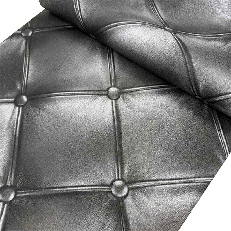 Papier peint 3D en similicuir de luxe européen pour chambre à coucher, salon, non adhésif