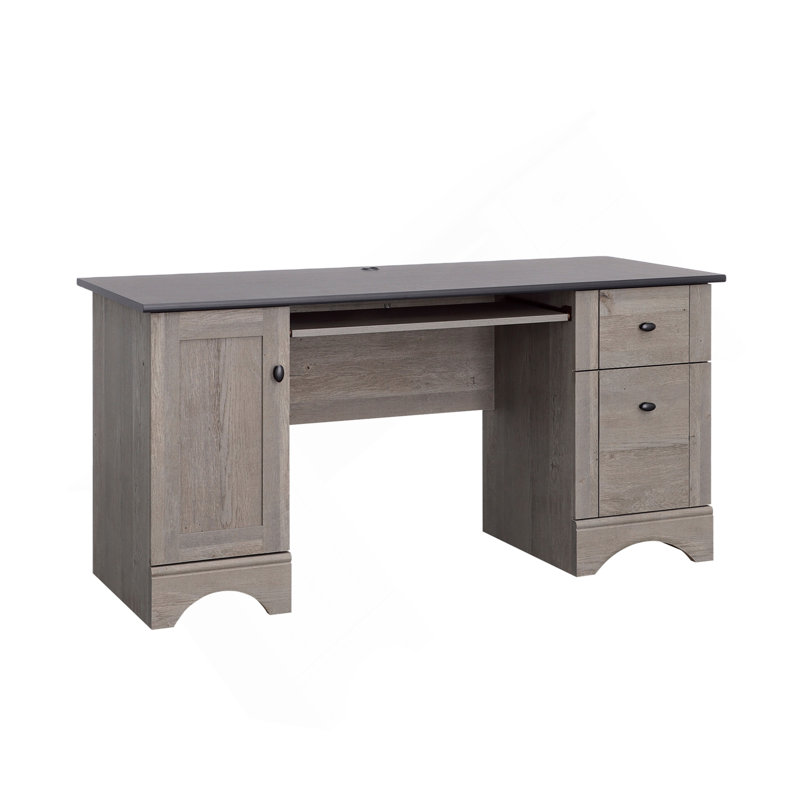 Bureau d'ordinateur, finition brune