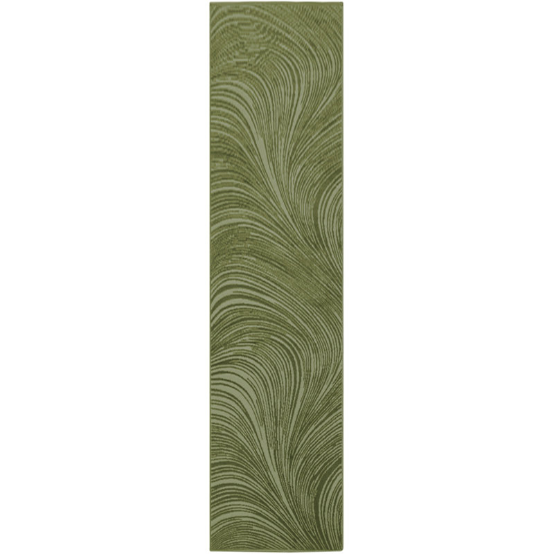 DKNY Central Park West 2' x 6' Green Modern Indoor Rug, Runner 2' x 6', Green