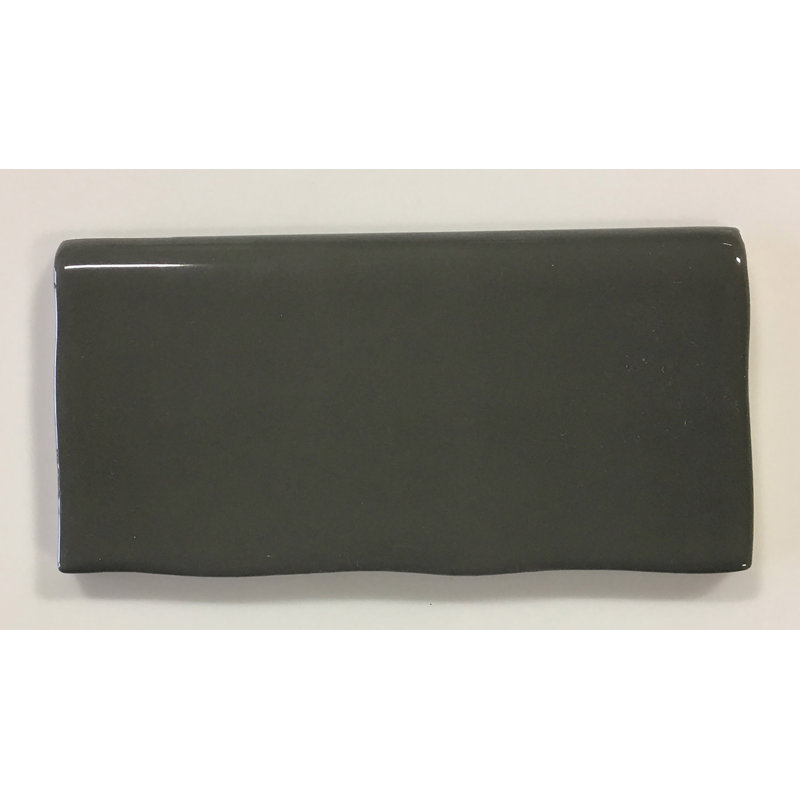 Guastavino 6'' x 3'' Ceramic Bullnose Tile Trim, Gris