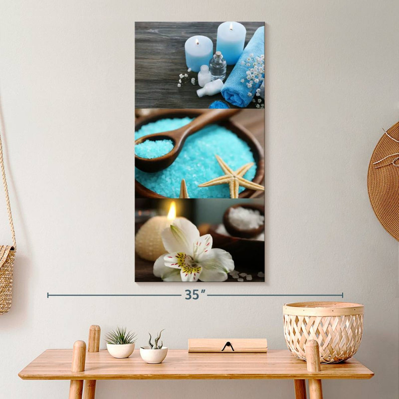 Impression sur toile Spa Elements, H 30 po x l 15 po x P 1,25 po
