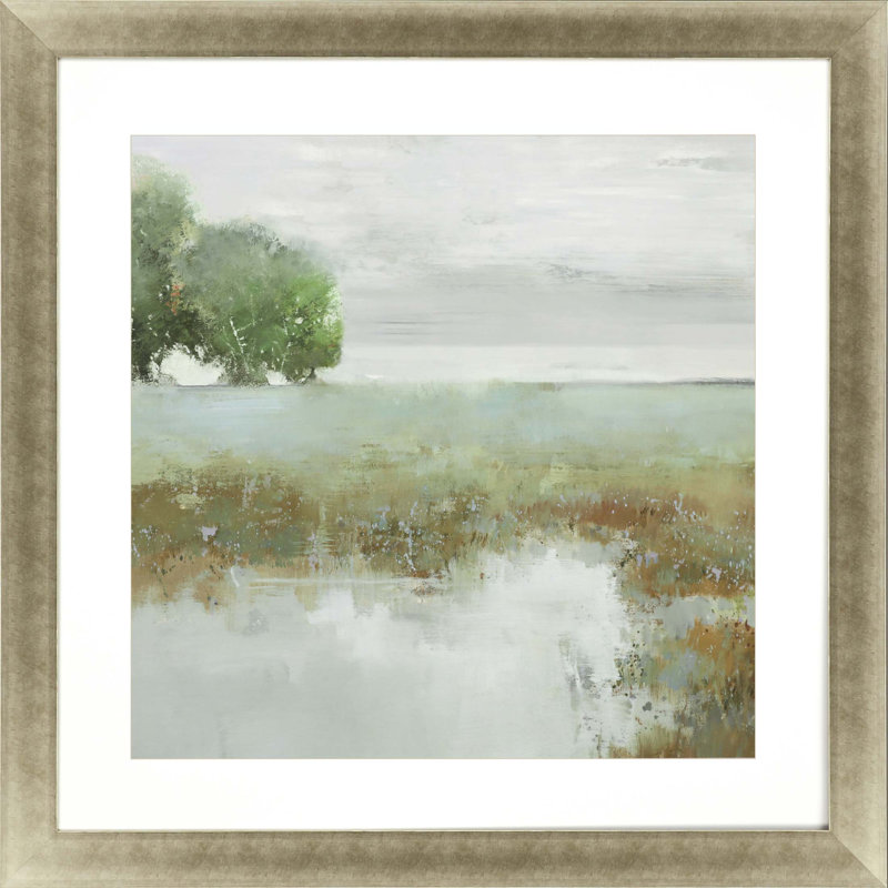 «Trees and Creek I» par Clifton - Reproduction de photo encadrée sur papier
