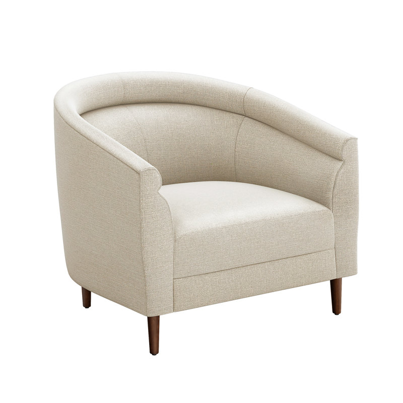 Capri Barrel Chair, Walnut, Pure 100% Polyester