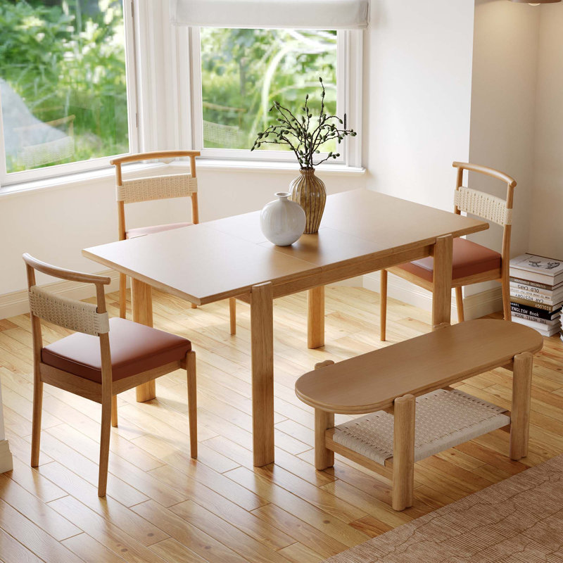 63"-79" Extendable Dining Table, 29.92" H x 47.24" W x 31.49" D