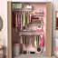 Adjustable ShelfTrack Wardrobe or Utility System and Clothes Rail Heavy Duty White Wire Shelf Kit