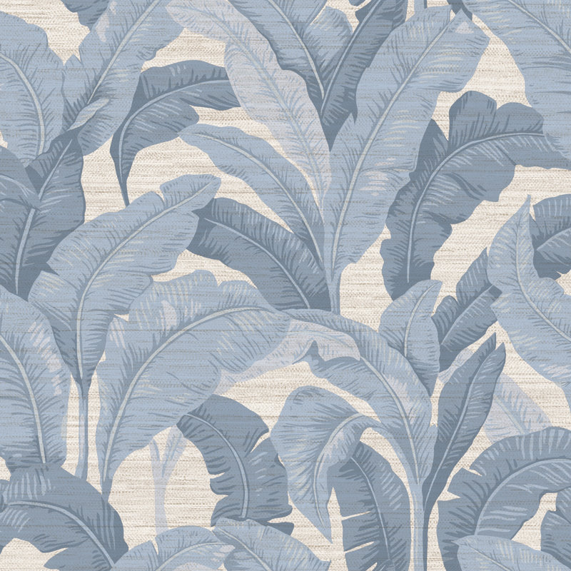Papier peint pelez et collez, Bleu