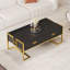 Table basse moderne moderne avec 4 tiroirs et base dorée de 47,3 po-984058768