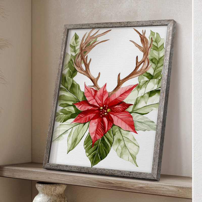 «Christmas Holiday Art DCCCLIV», reproduction d'art encadrée - bois massif XMA171511, H 15 po x l 12 po
