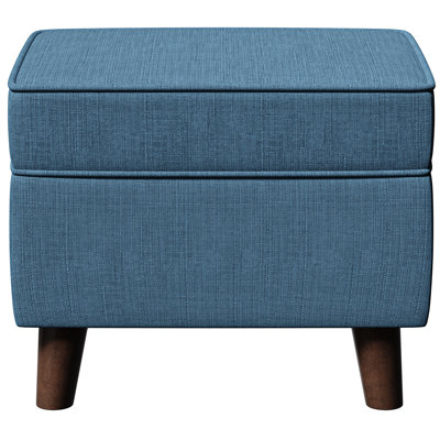  18.5" W Upholstered Linen Ottomans for Living Room,Bedroom,Storage Footstools Seating