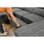 Canapé-lit en forme de U Boneless, surdimensionné de 121 pouces - lit escamotable 2 en 1, canapé-lit modulaire avec méridienne de rangement double pour meubles de salon, gris anthracite
