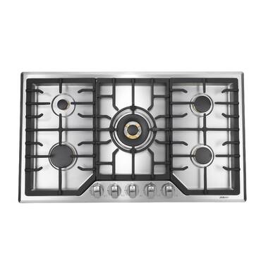PGP9036SLSSGE Profile GE Profile™ 36 Built-In Tri-Ring Gas Cooktop with 5  Burners and Included Extra-Large Integrated Griddle STAINLESS STEEL -  Westco Home Furnishings