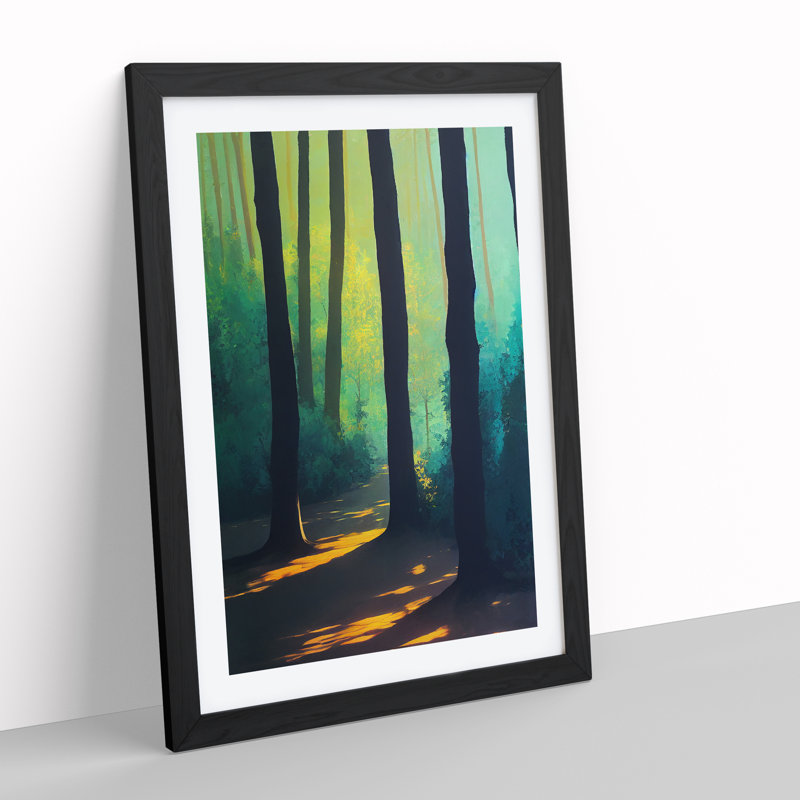 Inspiring Forest - Single Picture Frame Painting, Black, 34cm H x 25cm W x 2cm D