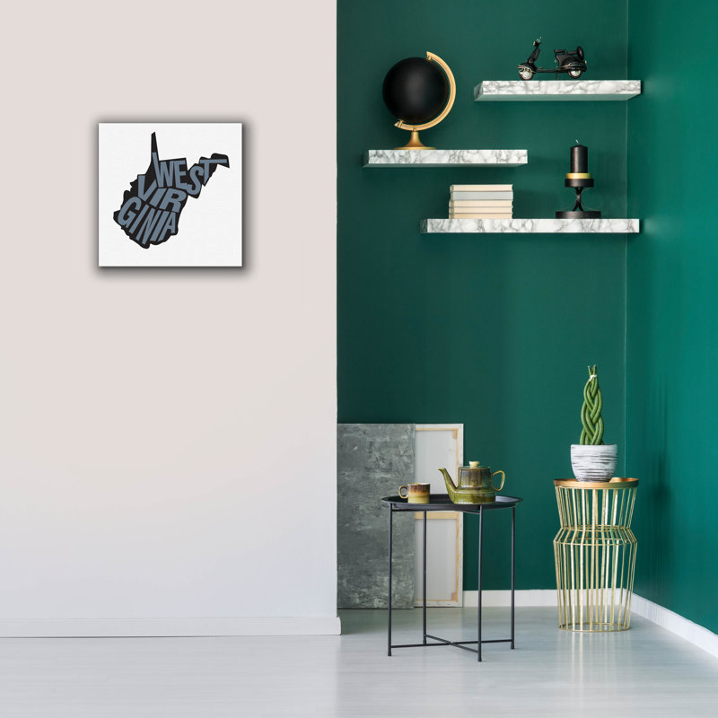 Ebern Designs 'West Virgina 2' by Art Licencing Studio Canvas Wall Art, 18" x 18", H 18 po x l 18 po x P 0,75 po