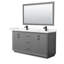 Ensemble de meuble-lavabo double 66 "avec miroir Strada-97966089-79721354-79721355
