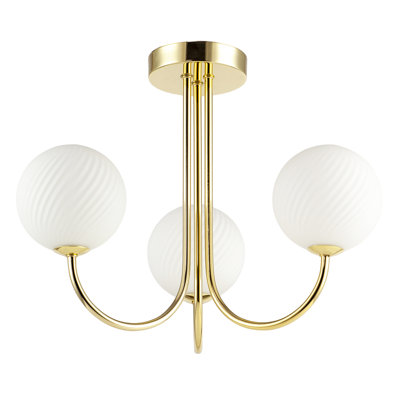 Glass Semi Flush Mount
