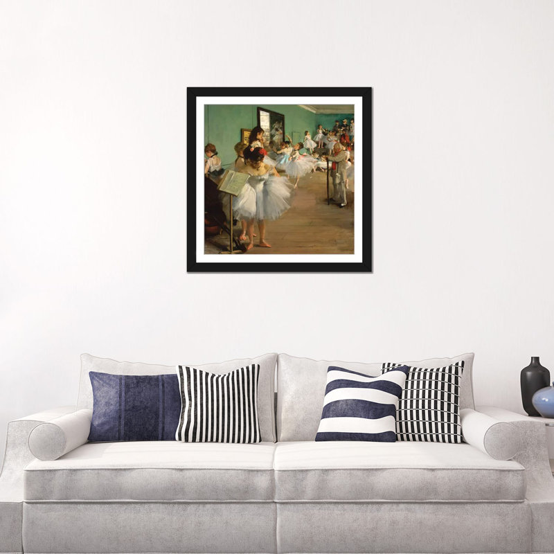 «The Dance Class, 1874», art sur toile, Papier d'art encadré noir, Blanc, H 24 po x l 24 po x P 1 po