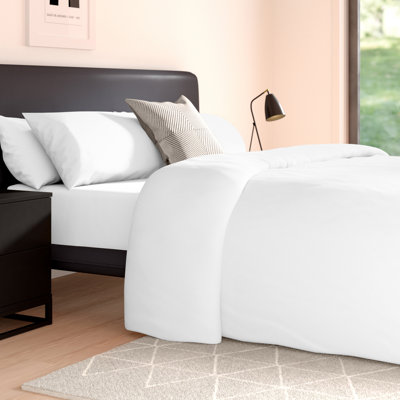 Cotton Blend Plain Dyed Duvet Cover Set with Pillowcases | Premium Polycotton Bedding for Comfort & Style