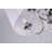 5-Light Chrome Chandelier With Clear Crystals And A White String Shade