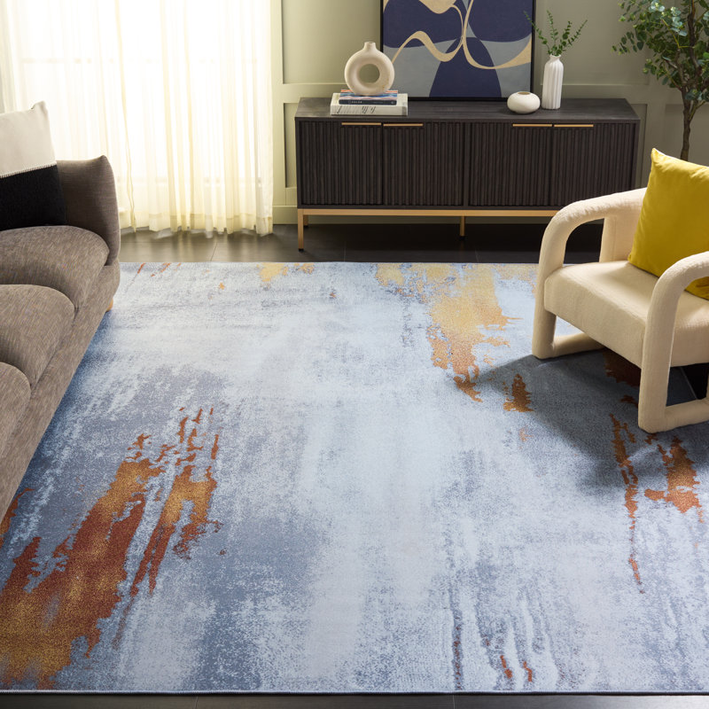 Omaree Performance Machine Washable Abstract Rug, Rectangle 8' x 10'