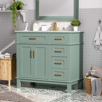 Meuble-lavabo de 36 pouces avec lavabo en résine