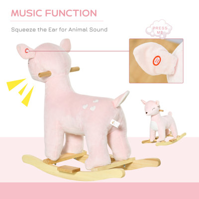 Kids Plush Ride-on Rocking Horse