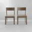 Ensemble de 2 chaises de salle à manger intérieures / extérieures en PEHD gris, chaises de jardin et de patio toutes saisons avec dossier moderne-146624641