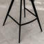 Tabouret de cuisine en tissu 28,25 po, 2, jaune, avec revêtement Funky et pieds robustes en métal-91339867-91339866