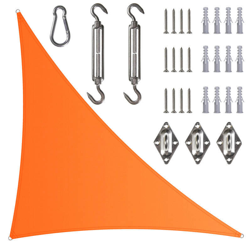 Triangle Shade Sail, Orange, 12 ft. x 12 ft.