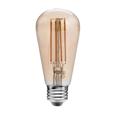 Vintage Amber S19 Dimmable LED Light Bulbs 40 Watt Equivalent, 5W, E26 Standard Base, LED Light Bulbs, 2200K Warm White Edison Lights Dimming Bulb