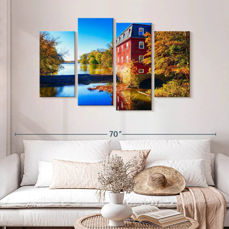 Alvord Kingston Mill, automne pittoresque surplombant le lac