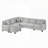 Sectional Upholstered L-shaped Sofa-118401776