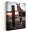 Art mural cheval brun au coucher du soleil-664395683