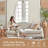 100% Blackout Natural Linen Curtains, 63 Inches Linen Textured Thermal Bedroom Curtains Back Tab And Rod Pocket Neutral Panels With White Liner For Farmhouse, 2 Panels, 52 X 63 Inch, Ivory