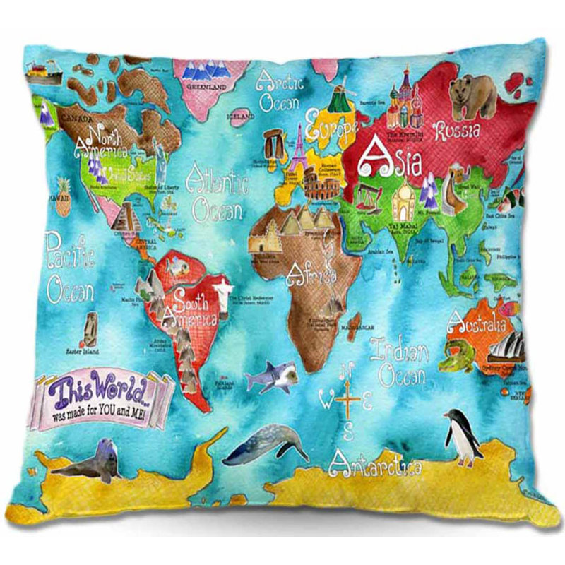 Reversible Throw Pillow, 18" x 18"