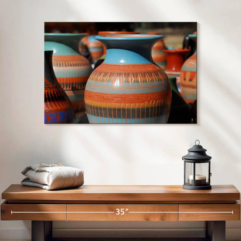 Senne Native American Pottery, 16" H x 24" W