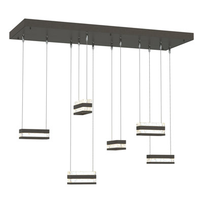 Stacks 6-Light LED Pendant - Clear Glass