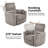 39" Wide Modern Power Oversized Recliner Chair with 2 Pillows, USB Ports Electric Nursing Reclining Chairs, Comfy Chair for Bedroom Living Room-627967593