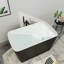 Petite baignoire rectangulaire autoportante 46,85 po x 27,3 po avec drain chromé et trop-plein-98301527