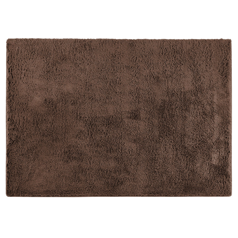 Deep Pile Fluffy Shaggy Area Rug for Indoor/Outdoor Use, Brown, Rectangle 80 x 150 cm