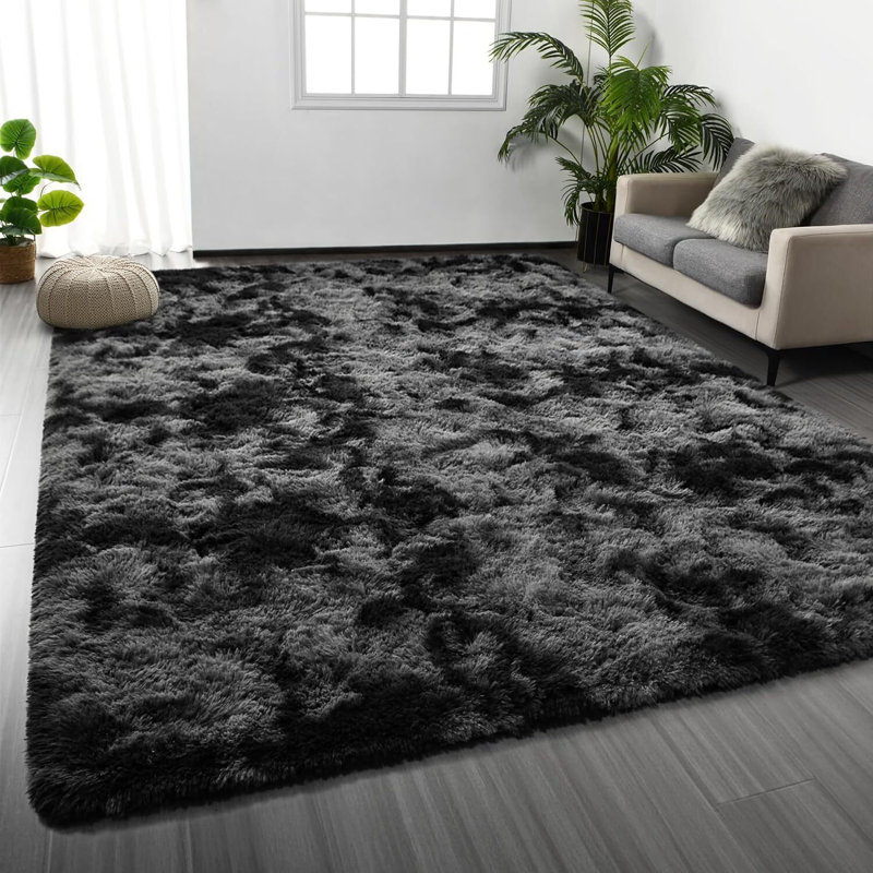 Caleta Machine Tufted Polyester Rug, Rectangle 122 x 183cm, Dark Grey