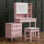Dorlan 50'' Wide With Flower Shape Vanity With Stools And Mirrors-1823209899