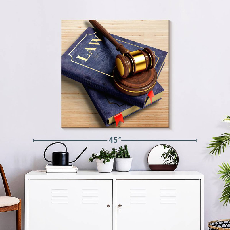 Alcaraz Blue Law Books, 30" H x 30" W